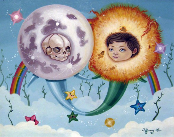 "The Sun and the Moon", 9"x12", Acrylic  