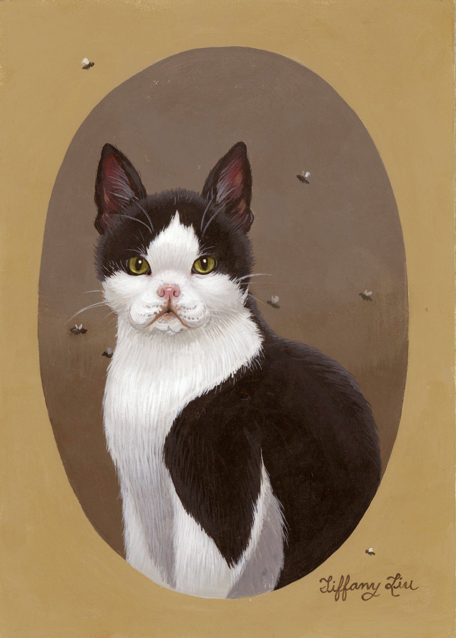  “Stinky the Cat Dog”, 5”x7”, Acrylic 